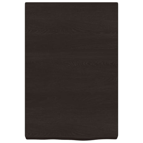 Vidaxx Waschtischplatte 40x60x (2-6) cm behandeltes Massivholz dunkelbraun