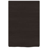 Vidaxx Waschtischplatte 40x60x (2-6) cm behandeltes Massivholz dunkelbraun