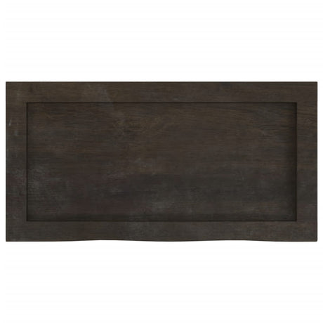 Vidaxx Waschtischplatte 60x30x (2-4) cm behandeltes Massivholz dunkelbraun