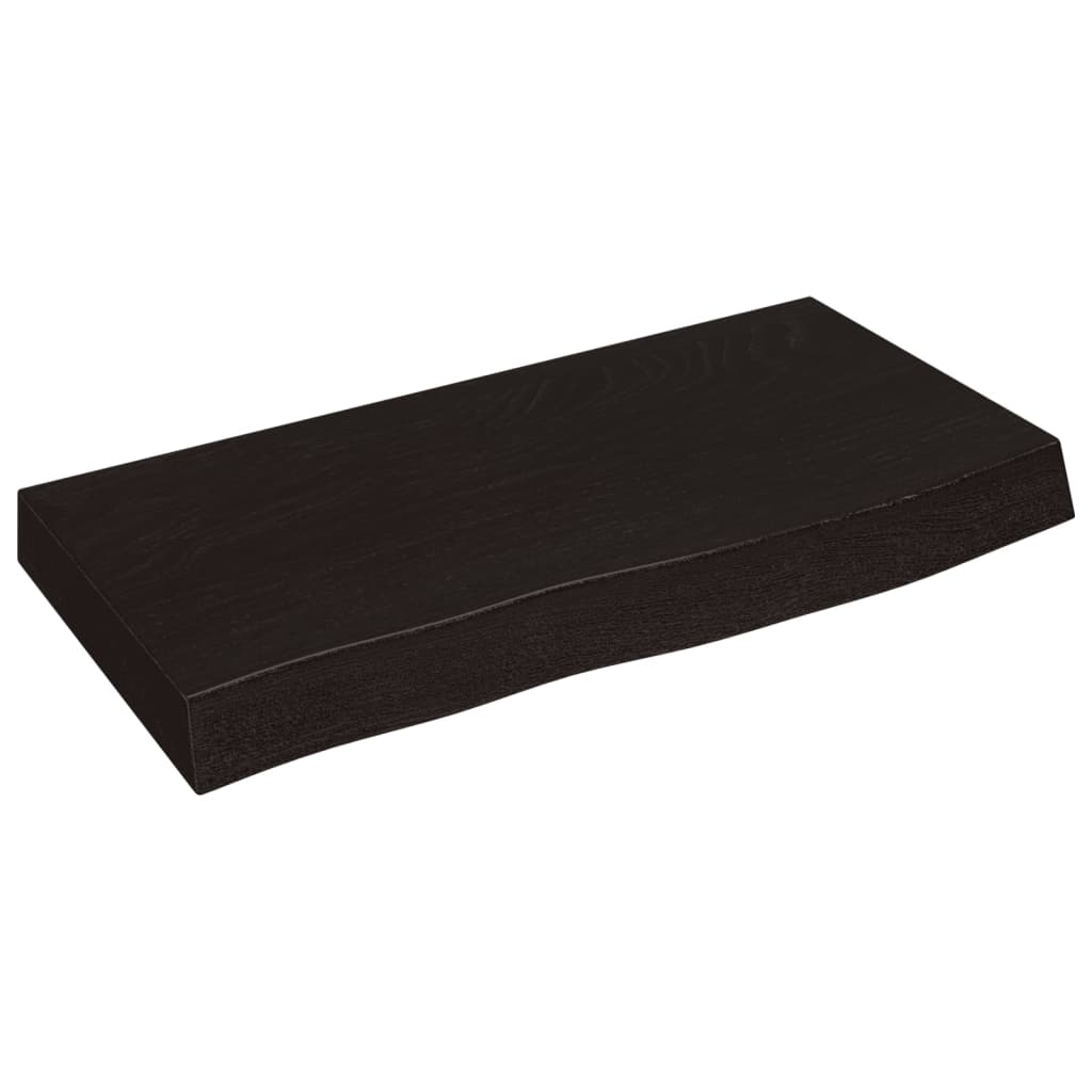 Vidaxx Waschtischplatte 60x30x (2-6) cm behandeltes Massivholz dunkelbraun