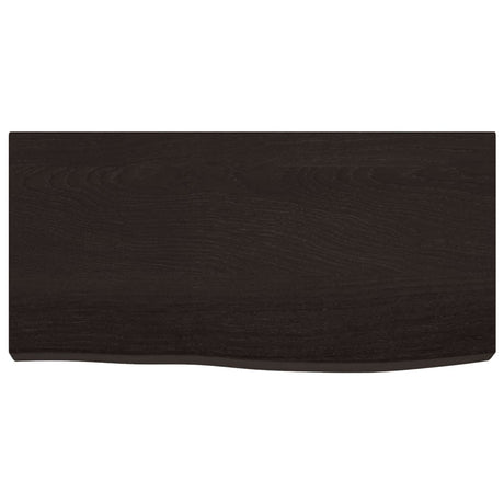 Vidaxx Waschtischplatte 60x30x (2-6) cm behandeltes Massivholz dunkelbraun