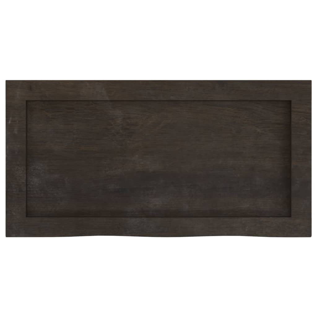 Vidaxx Waschtischplatte 60x30x (2-6) cm behandeltes Massivholz dunkelbraun