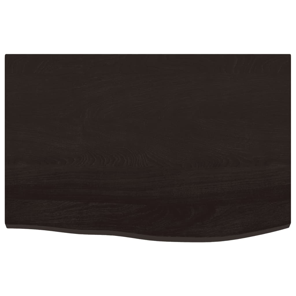 Vidaxx Waschtischplatte 60x40x2 cm, behandeltes Massivholz dunkelbraun