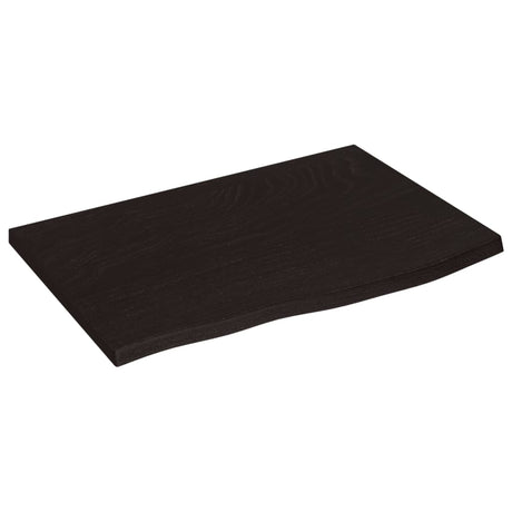 Vidaxx Waschtischplatte 60x40x (2-4) cm behandeltes Massivholz dunkelbraun