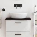 Vidaxx Waschtischplatte 60x40x (2-4) cm behandeltes Massivholz dunkelbraun