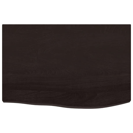 Vidaxx Waschtischplatte 60x40x (2-6) cm behandeltes Massivholz dunkelbraun