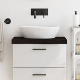 VidaXL Waschtischplatte 60x40x (2-6) cm, behandeltes Massivholz dunkelbraun