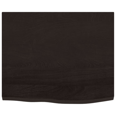 Vidaxx Waschtischplatte 60x50x2 cm, behandeltes Massivholz dunkelbraun