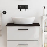 Vidaxx Waschtischplatte 60x50x2 cm, behandeltes Massivholz dunkelbraun