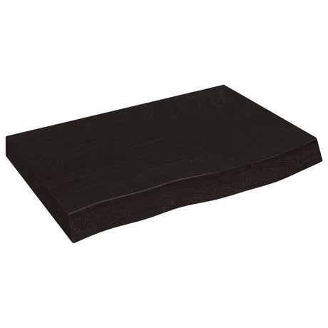 Vidaxx Waschtischplatte 60x50x (2-4) cm behandeltes Massivholz dunkelbraun