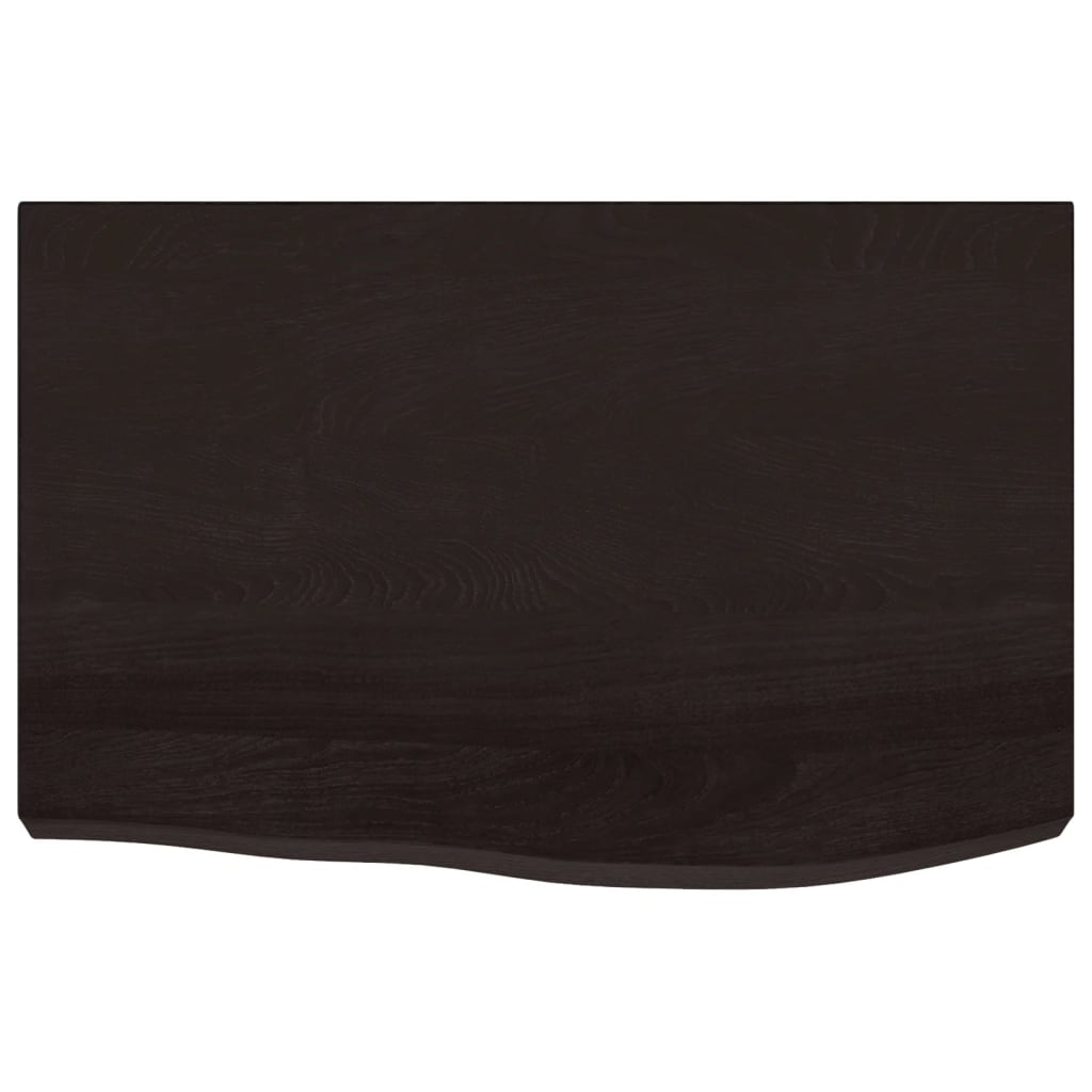 Vidaxx Waschtischplatte 60x50x (2-4) cm behandeltes Massivholz dunkelbraun