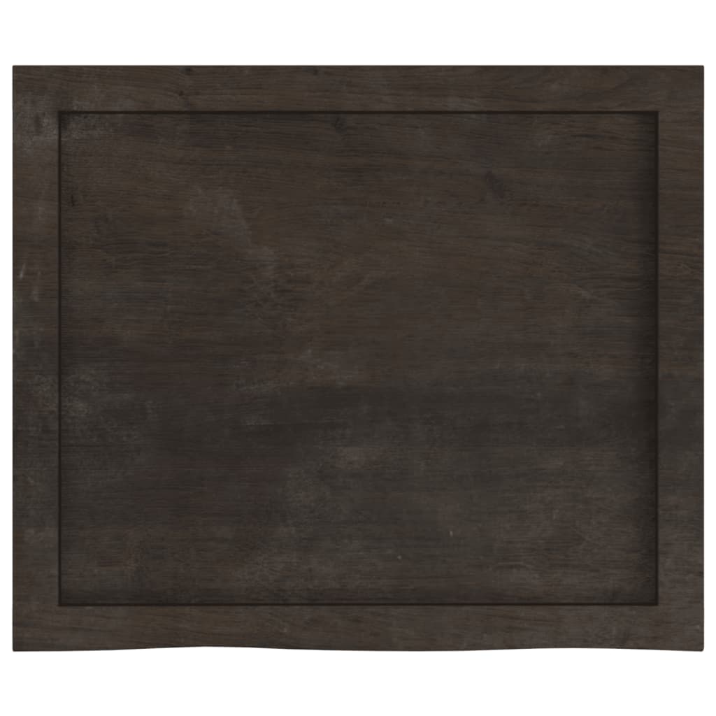 Vidaxx Waschtischplatte 60x50x (2-4) cm behandeltes Massivholz dunkelbraun