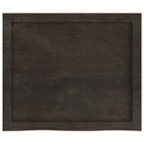 Vidaxx Waschtischplatte 60x50x (2-4) cm behandeltes Massivholz dunkelbraun