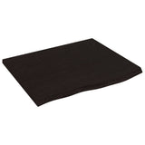 Vidaxx Waschtischplatte 60x50x (2-6) cm behandeltes Massivholz dunkelbraun