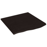 Vidaxx Waschtischplatte 60x60x2 cm, behandeltes Massivholz dunkelbraun