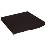 Vidaxx Waschtischplatte 60x60x (2-6) cm behandeltes Massivholz dunkelbraun
