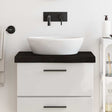 Vidaxx Waschtischplatte 60x60x (2-6) cm behandeltes Massivholz dunkelbraun