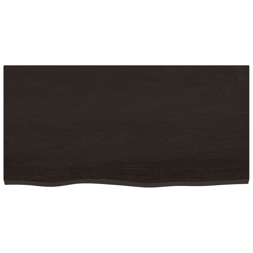 Vidaxx Waschtischplatte 80x40x2 cm, behandeltes Massivholz dunkelbraun