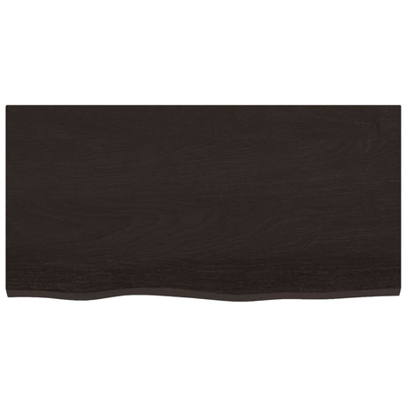 Vidaxx Waschtischplatte 80x40x2 cm, behandeltes Massivholz dunkelbraun