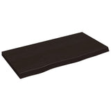 Vidaxx Waschtischplatte 80x40x (2-4) cm behandeltes Massivholz dunkelbraun