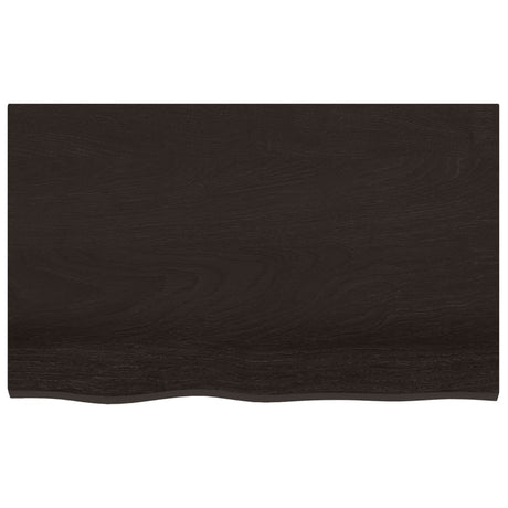 Vidaxx Waschtischplatte 80x50x2 cm, behandeltes Massivholz dunkelbraun