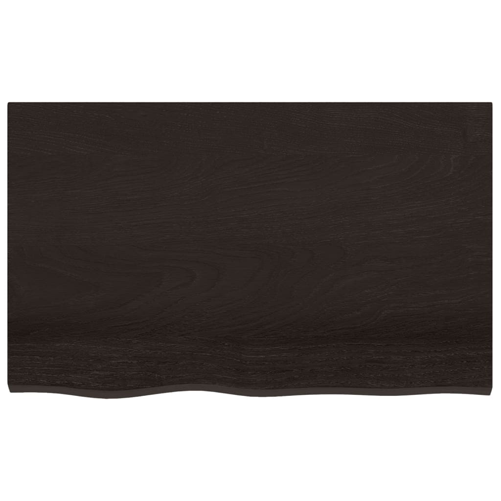 Vidaxx Waschtischplatte 80x50x (2-4) cm behandeltes Massivholz dunkelbraun
