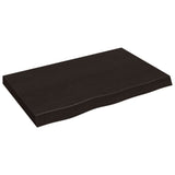 Vidaxx Waschtischplatte 80x50x (2-6) cm behandeltes Massivholz dunkelbraun