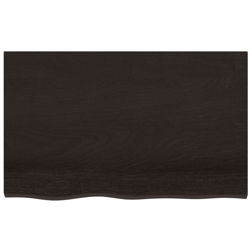 Vidaxx Waschtischplatte 80x50x (2-6) cm behandeltes Massivholz dunkelbraun