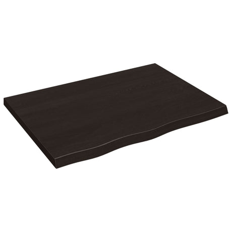 Vidaxx Waschtischplatte 80x60x (2-4) cm behandeltes Massivholz dunkelbraun