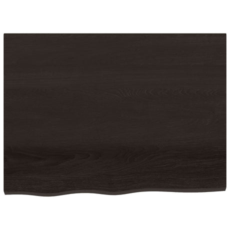 Vidaxx Waschtischplatte 80x60x (2-4) cm behandeltes Massivholz dunkelbraun