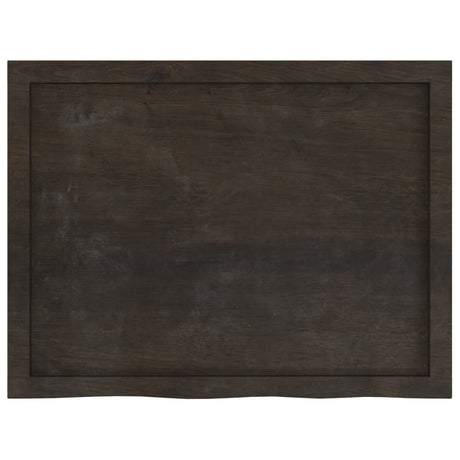 Vidaxx Waschtischplatte 80x60x (2-4) cm behandeltes Massivholz dunkelbraun