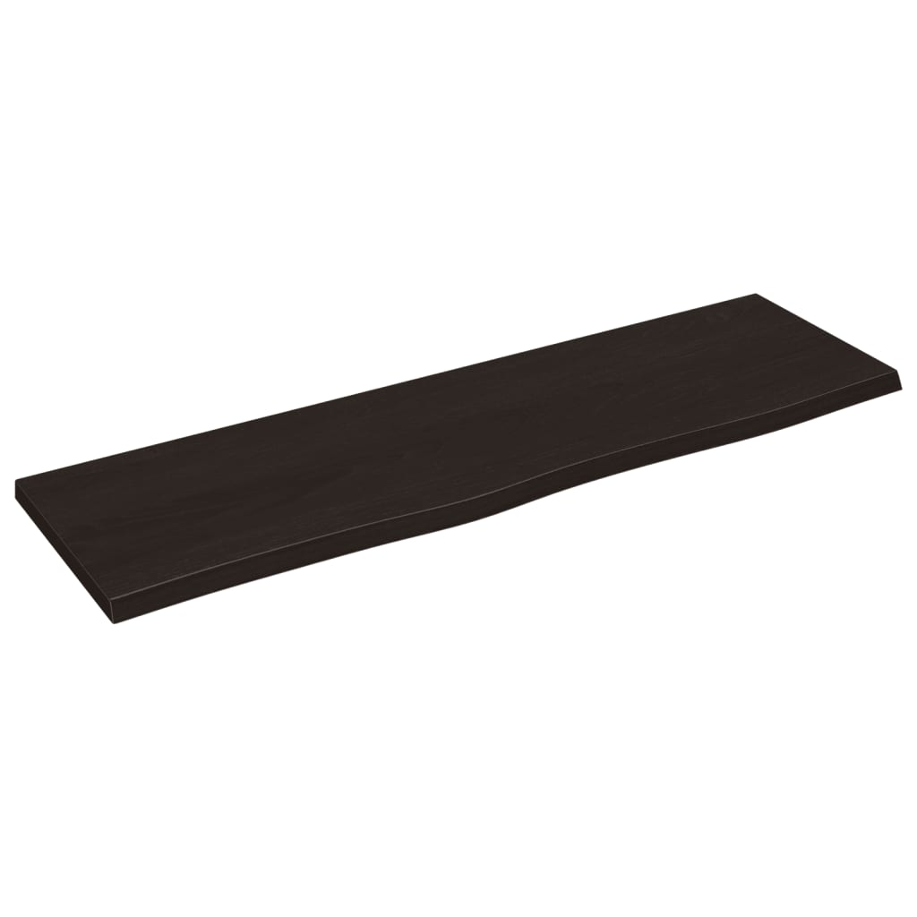 Vidaxx Waschtischplatte 100x30x2 cm, behandeltes Massivholz dunkelbraun
