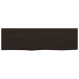 Vidaxx Waschtischplatte 100x30x (2-6) cm behandeltes Massivholz dunkelbraun