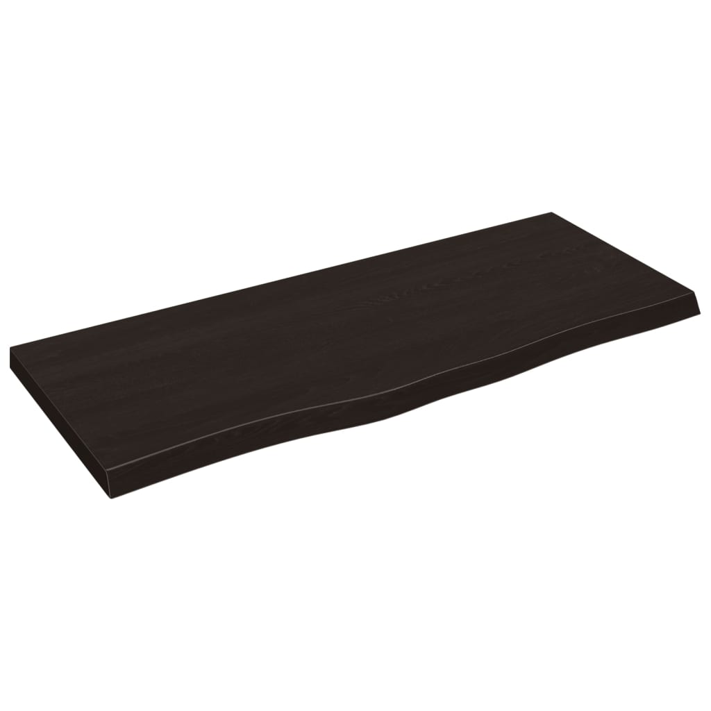 Vidaxx Waschtischplatte 100x40x (2-4) cm behandeltes Massivholz dunkelbraun