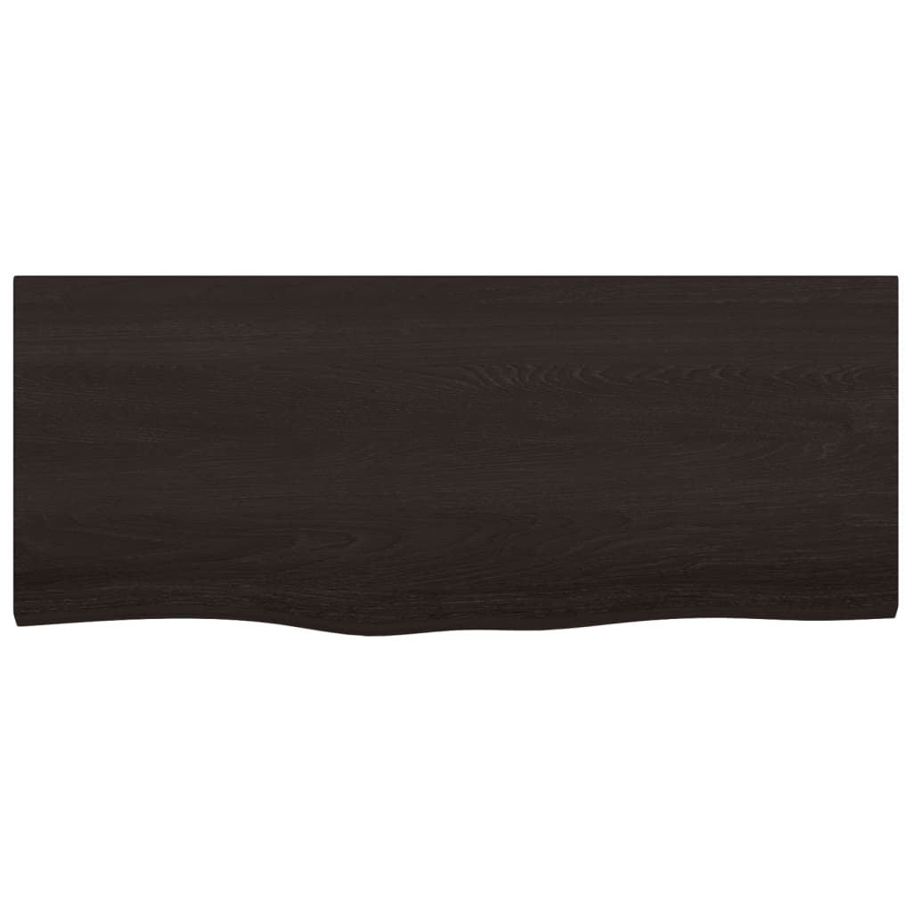 Vidaxx Waschtischplatte 100x40x (2-4) cm behandeltes Massivholz dunkelbraun