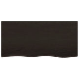 Vidaxx Waschtischplatte 100x50x (2-6) cm behandeltes Massivholz dunkelbraun