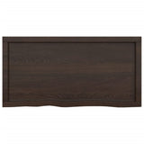 Vidaxx Waschtischplatte 100x50x (2-6) cm behandeltes Massivholz dunkelbraun