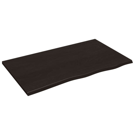 Vidaxx Waschtischplatte 100x60x2 cm, behandeltes Massivholz dunkelbraun