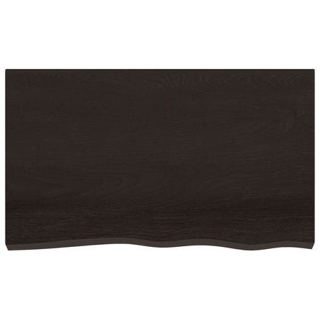 Vidaxx Waschtischplatte 100x60x2 cm, behandeltes Massivholz dunkelbraun