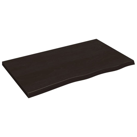Vidaxx Waschtischplatte 100x60x (2-4) cm behandeltes Massivholz dunkelbraun