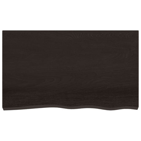 Vidaxx Waschtischplatte 100x60x (2-4) cm behandeltes Massivholz dunkelbraun