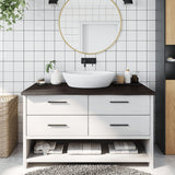 Vidaxx Waschtischplatte 100x60x (2-4) cm behandeltes Massivholz dunkelbraun