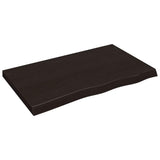 Vidaxx Waschtischplatte 100x60x (2-6) cm behandeltes Massivholz dunkelbraun