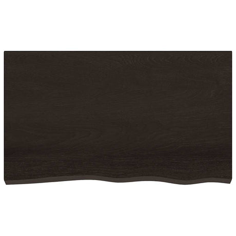 Vidaxx Waschtischplatte 100x60x (2-6) cm behandeltes Massivholz dunkelbraun