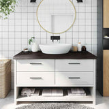 Vidaxx Waschtischplatte 100x60x (2-6) cm behandeltes Massivholz dunkelbraun