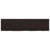 Vidaxx Waschtischplatte 120x30x (2-6) cm behandeltes Massivholz dunkelbraun