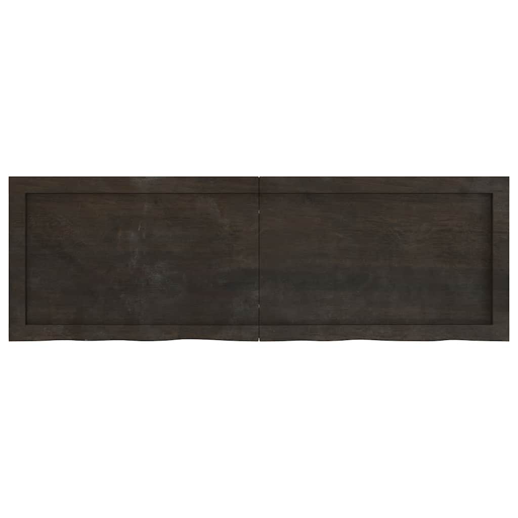 Vidaxx Waschtischplatte 120x40x (2-6) cm behandeltes Massivholz dunkelbraun