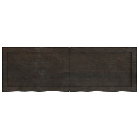 Vidaxx Waschtischplatte 120x40x (2-6) cm behandeltes Massivholz dunkelbraun