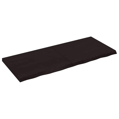 Vidaxx Waschtischplatte 120x50x (2-4) cm behandeltes Massivholz dunkelbraun