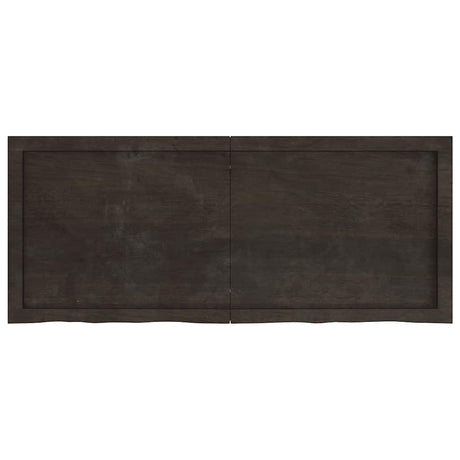 Vidaxx Waschtischplatte 120x50x (2-4) cm behandeltes Massivholz dunkelbraun